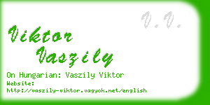 viktor vaszily business card